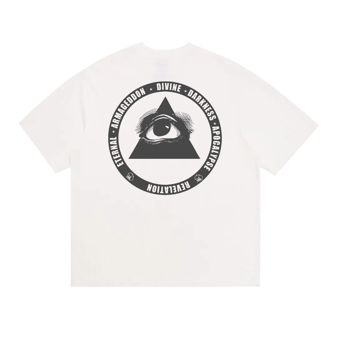 Saint Michael × KOSUKE KAWAMURA Cross Retro Print Old Vintage Loose Short Sleeve T-shirt Digital white ink direct printing, the fabric is breathable and the pattern is three-dimensional and clear. Fabric: Double yarn 240g Style number: S913 Size: S-M-L-XL Color: White Price: P110